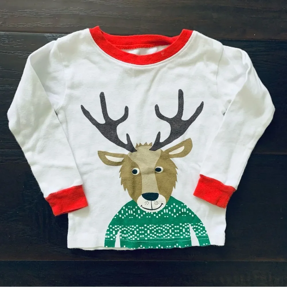 Carter's Infant Baby Christmas Reindeer Snug Fit Pajamas PJs Set | Size: 24m